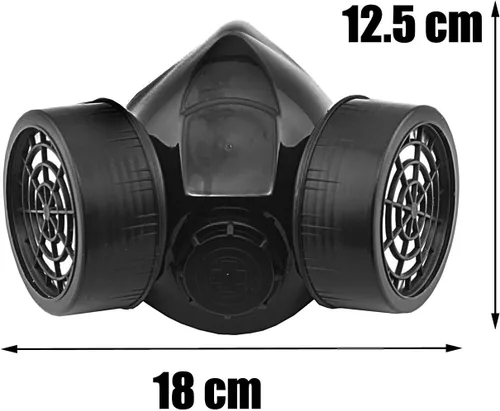 Vista 2 de crazy hunter Steampunk Negro Cyber Goth Rave Steam Punk Cos jugar máscaras industriales
