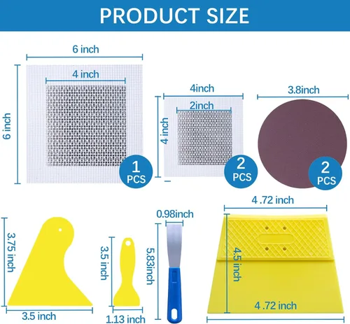 Vista 6 de Kit de reparación de paneles de yeso, kit de parche de agujero de paneles de yeso, pasta de spackle para pared 9.8OZ para arreglar agujeros