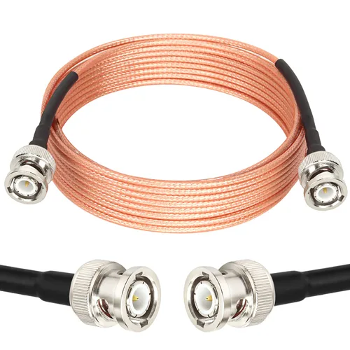 Vista 17 de XRDS -RF Cables BNC 1 pie 2 piezas, Cable BNC macho de 50 ohmios RG316 para antenas de escáneres de antena, radios ham portátiles, etc.