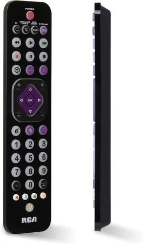 Vista 5 de RCA RCR313BE Mando a distancia universal de tres dispositivos con botones grandes, negro