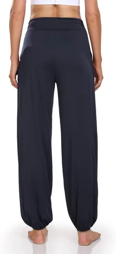 Vista 4 de ELGOGY Pantalones deportivos tipo harén para mujer, cintura alta, casuales, holgados, para entrenamiento, yoga, holgados, cómodos, con bolsillos