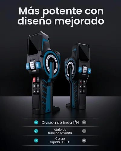 Vista 2 de ACEGMET Cinta métrica digital de 12 pies con medidor de distancia láser