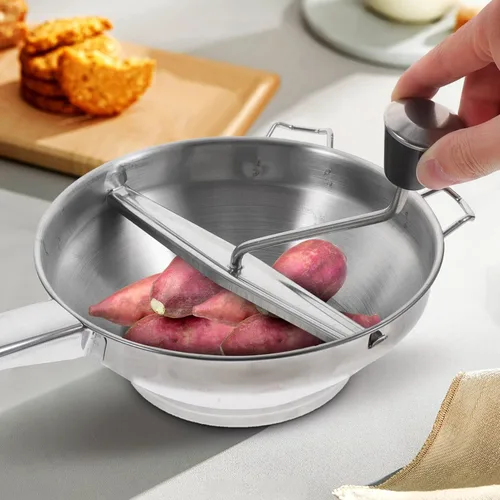 Vista 7 de BESTonZON Molino de alimentos de acero inoxidable – Molino giratorio de alimentos para mermeladas, salsa de tomate, puré de manzana, puré de papas