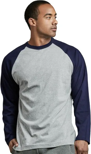 Vista 6 de TOP PRO Camiseta de béisbol de algodón raglán de manga larga para hombre