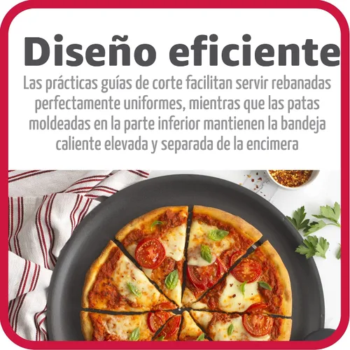 Vista 6 de GoodCook AirPerfect - Sartén antiadherente para pizza de 16 pulgadas - Juego de 2 - Bandejas de pizza para horno, bandeja redonda perforada