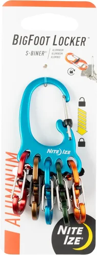 Vista 19 de Nite Ize Bigfoot Locker KeyRack - Soporte de acero inoxidable para coche, casa y otras llaves - Mosquetón con S-Biners - Capacidad para 15 llaves a
