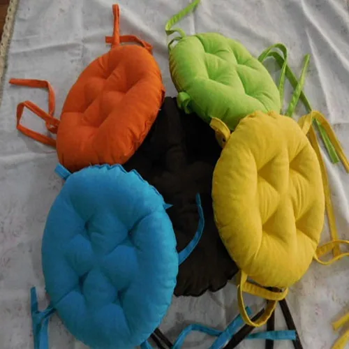 Vista 8 de Cojines de asiento redondos para exteriores con lazos, almohadillas para sillas de pana súper suaves, antideslizantes, herramientas para sillas