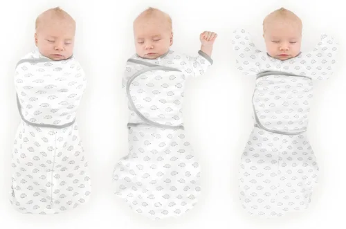 Vista 19 de SwaddleDesigns Saco Envolvente Omni de 6 Vías con Brazos Arriba para Recién Nacido, Más Opciones para Calmar el Reflejo de Sobresalto, Mejora