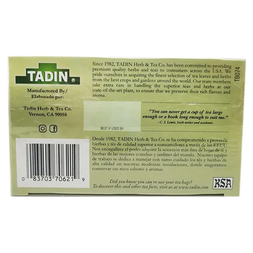 Vista 4 de Tadin Té Aloe Vera Con Cactus 24 Bolsas - Te De Sabila Con Nopal - Té