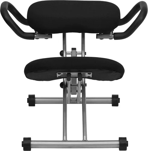 Vista 8 de Flash Furniture Tatum - Silla de oficina ergonómica con asas en tela negra