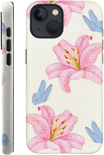 Vista 49 de Compatible con iPhone 13, Funda para teléfono duradera y a prueba de golpes con diseño de estantería de otoño - Calabaza de otoño Otoño Otoño