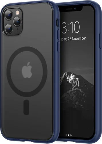 Vista 13 de TENDLIN Compatible con iPhone 11 Pro Funda translúcida mate con parte trasera dura de silicona suave cómoda (negro)