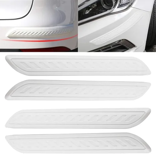 Vista 8 de Parche Anticolisión Tira Protectora de Parachoques de Coche Protector de Parachoques Antiarañazos Moldura Protector Universal de Parachoques Trasero