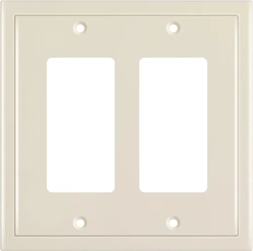 Vista 78 de Henne Bery Placa decorativa de pared con borde moderno, tapa de tomacorriente para cubrir enchufe, aleación de zinc maciza duradera