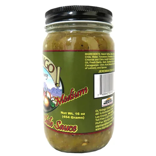 Vista 2 de Ol' Gringo Chile Company Salsa de chile verde, calor medio (paquete de 2)