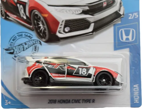 Vista 2 de Hot Wheels Honda Civic Type R 81/250 2018, blanco