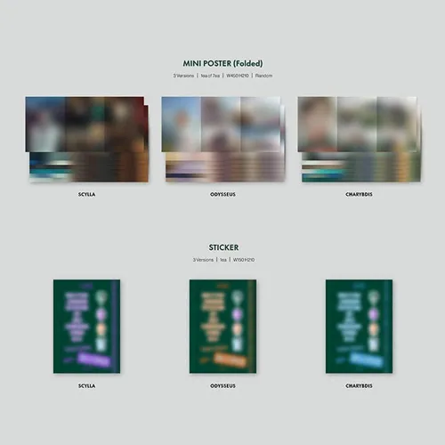 Vista 5 de ENHYPEN - Dimensión álbum de DILEMMA beneficio de preventa póster plegado juego de tarjetas de fotos adicionales ODYSSEUS ver