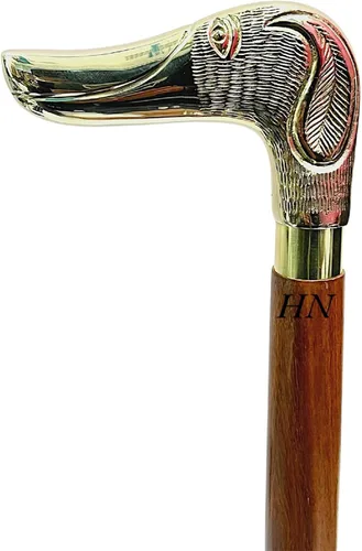 Vista 4 de Bastón de latón hecho a mano de 37 pulgadas con mango de latón, elegante bastón de madera de lujo, declaración de moda, regalos para hombres