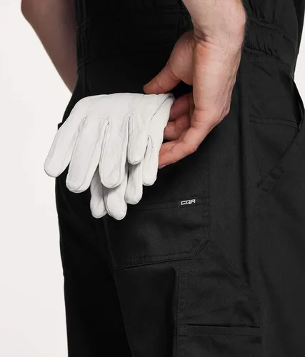 Vista 6 de CQR - Overol para hombre con manga corta, cremallera frontal, múltiples bolsillos, resistente a las manchas y a las arrugas