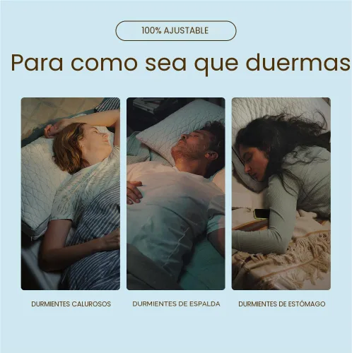 Vista 4 de Coop Home Goods Eden - Almohada de cama tamaño Queen para dormir de espalda, estómago y de lado, gel refrescante de espuma viscoelástica suave