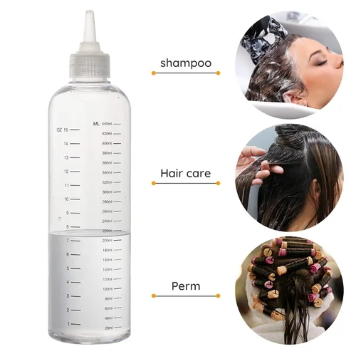 Vista 2 de Segbeauty Botellas de tinte para el cabello de 16.9 onzas, 2 botellas aplicadoras de color de cabello medidas recargables de 16.9 fl oz, botella