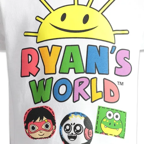 Vista 7 de RYAN'S WORLD Paquete de 2 camisetas Red Titan Combo Panda para niños pequeños a grandes