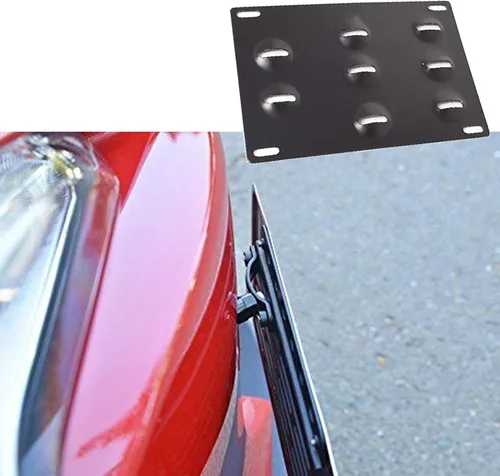 Vista 2 de Gancho de remolque para parachoques delantero, soporte de montaje de placa de matrícula para A4 S4 A5 S5 A7