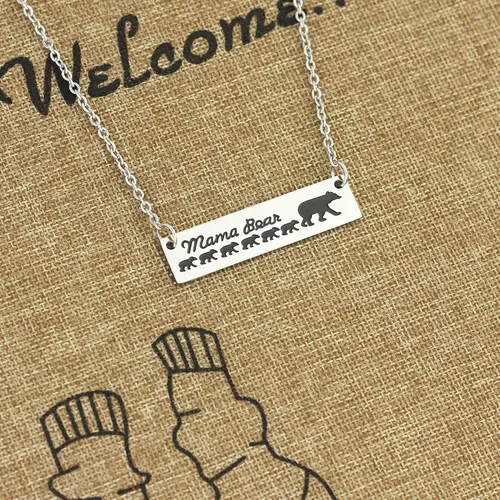 Vista 5 de Kivosliviz - Collar de mamá oso y mamá, collar de oso de mamá, para mujer, joyería de regalo para madre, mamá, mamá y mamá