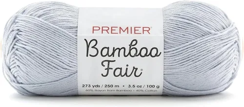 Vista 22 de Premier Yarns Hilo de bambú Fair DK, para tejer y tejer, mezcla de algodón para tejido y ganchillo en climas cálidos, color marfil