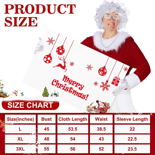 Vista 2 de Disfraz de Navidad de Papá Noel, disfraz de Navidad para mujer, disfraz de cosplay de Claus