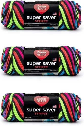 Vista 188 de Red Heart Hilo Super Saver, paquete de 3, estampado artístico, 3 unidades Estampado De Artista