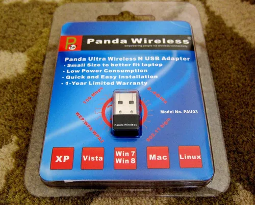 Vista 4 de Panda Wireless® Adaptador USB inalámbrico Ultra WiFi (b/g/n) 150Mbps Wireless-N 2.4GHz - Windows 7/8/10/11, Zorin, Mint, Ubuntu, Fedora, Centos