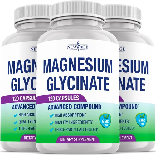 Vista 7 de Glicinato de magnesio 500 mg 90 mg Suplemento de magnesio elemental - Alta absorción, no tamponado, sin OMG y sin gluten, salud muscular y ósea