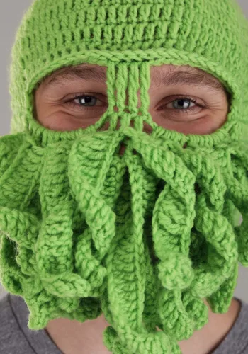 Vista 2 de Gorro Verde de Cthulhu para Adultos Multicolor