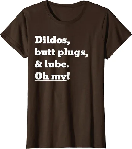 Vista 15 de Consoladores, tapones para los glúteos y lubricante. Camiseta Oh My! Azul bebé