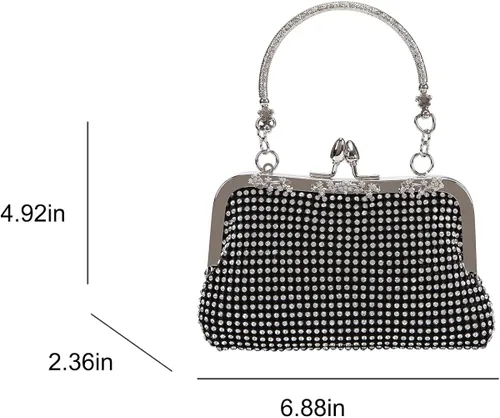 Vista 2 de Fawziya Rhinestone Crystal Embrague Lindos bolsos de noche y embragues para las mujeres