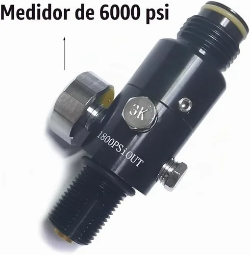 Vista 5 de Válvula reguladora de tanque de aire comprimido CO2 Aopkeo 5/8"-18UNF o M18*1.5 Entrada 4500psi para Paintball Airsoft PCP