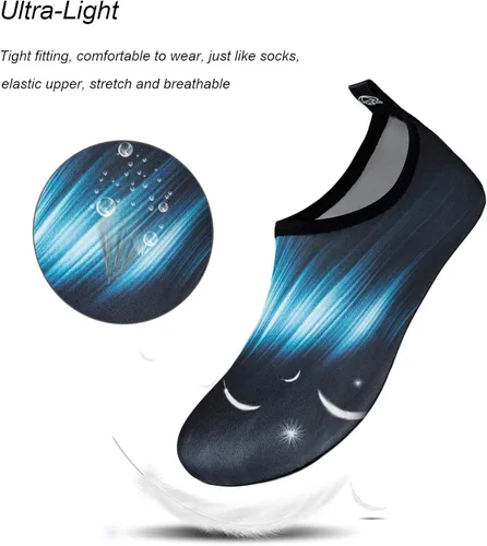 Vista 3 de Zapatos de agua para mujer y hombre descalzo de secado rápido calcetines acuáticos para playa natación surf yoga ejercicio nuevas suelas