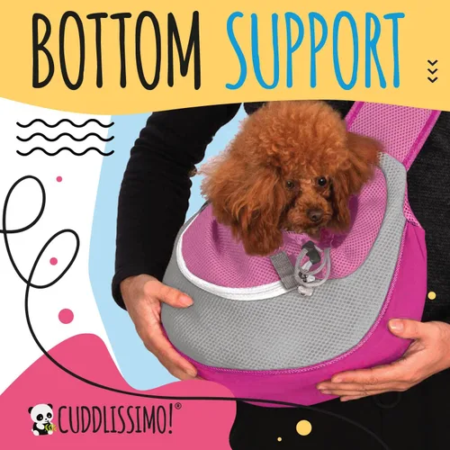 Vista 7 de Cuddlissimo! Portaequipajes para mascotas - Tamaño cuidadosamente calculado para cachorros y gatos de raza taza de té y juguete (menos de 6 libras)