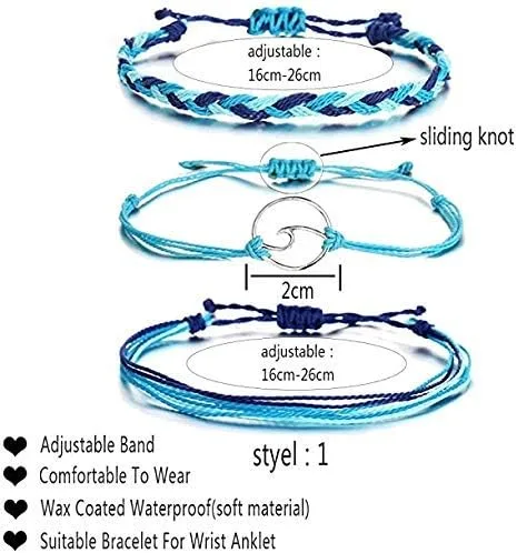 Vista 5 de Pulsera envolvente de cuero turquesa, pulseras de cuentas en capas para mujer, pulseras de plumas multicapa, pulsera bohemia occidental para mujer