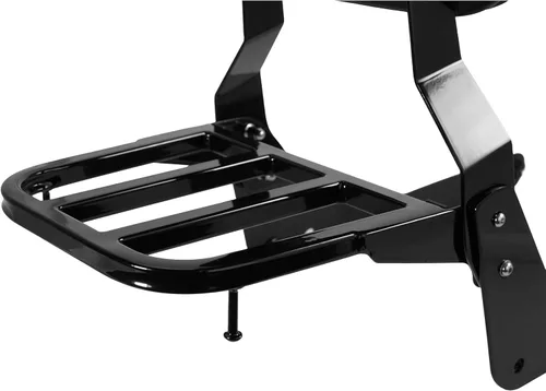 Vista 4 de Sissybar - Respaldo y portaequipajes para Honda Shadow Aero VT750C, color negro 2004-2025