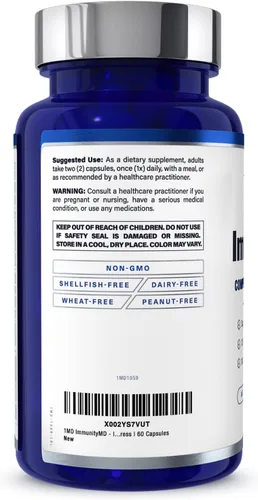 Vista 7 de 1MD Nutrition ImmunityMD - Probiótico para la salud inmunológica Potentes cepas probióticas seleccionadas por médicos con prebiótico - Promueve