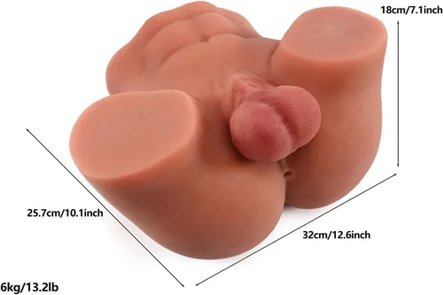 Vista 5 de Muñeca sexual realista de 13.2 libras para masturbación masculina, masturbador masculino realista con testículos ano, juguete sexual para adultos