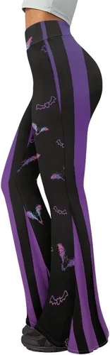 Vista 5 de Body de cintura alta étnico para Halloween, pantalones de yoga acampanados, corte de bota, pantalones de yoga para mujer, fiesta al aire libre