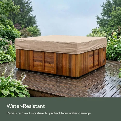Vista 6 de Covermates Ultima - Funda rectangular para bañera de hidromasaje, protector de spa resistente para todo tipo de clima, resistente a desgarros