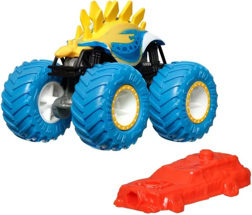 Vista 5 de Hot Wheels Monster Trucks Motosaurus (amarillo/azul)