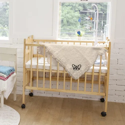 Vista 3 de Ropa de cama de bebé, mantas de bebé para niños y niñas, silueta de bulldog francés de algodón
