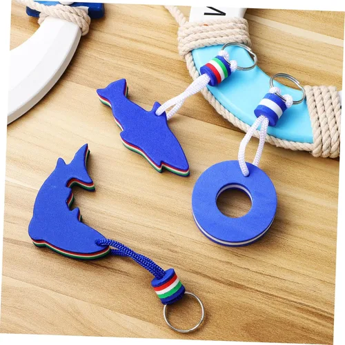 Vista 6 de TENDYCOCO 3pcs Eva Key Ring Boat Key Floating Keychain Boating Keychain Mariposas Decorativas Para Pared Foam Pool Keychains Floating Key Holder