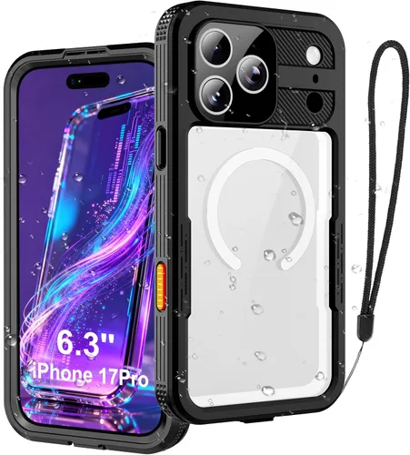 Vista 16 de Funda resistente al agua para iPhone 11 Pro Max, diseño delgado con protector de pantalla integrado, a prueba de golpes, 6.5 pulgadas (negro y gris)