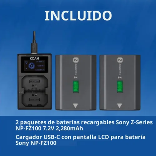 Vista 7 de Sony NPFZ100 Z-Series - Batería recargable para cámara